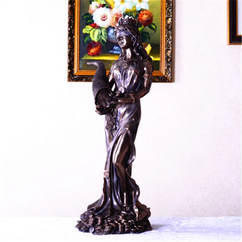 Греческая мифология богиня Фортуны полноразмерный портрет Европейский стиль Статуя Модель украшения дома G1454