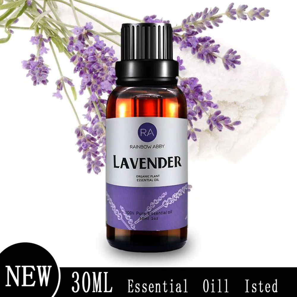 30 мл стеклянная бутылка масла лаванды для ароматерапии диффузоры мягкий уход за кожей уменьшить жир натуральный Lanvender эфирное масло