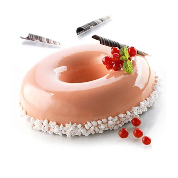 

Donut Mould 3D Art Silicone Mold Mousse Chocolate Moule Baking Moule Round Donut Shaped Baking Supplies DIY Kitchen Bakeware