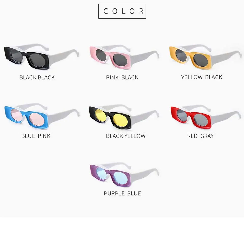 Новая мода Квадратные Солнцезащитные очки для женщин Для мужчин летний Мода Брендовая Дизайнерская обувь красные, синие, желтые, розовые, Женская оправа солнцезащитные очки UV400