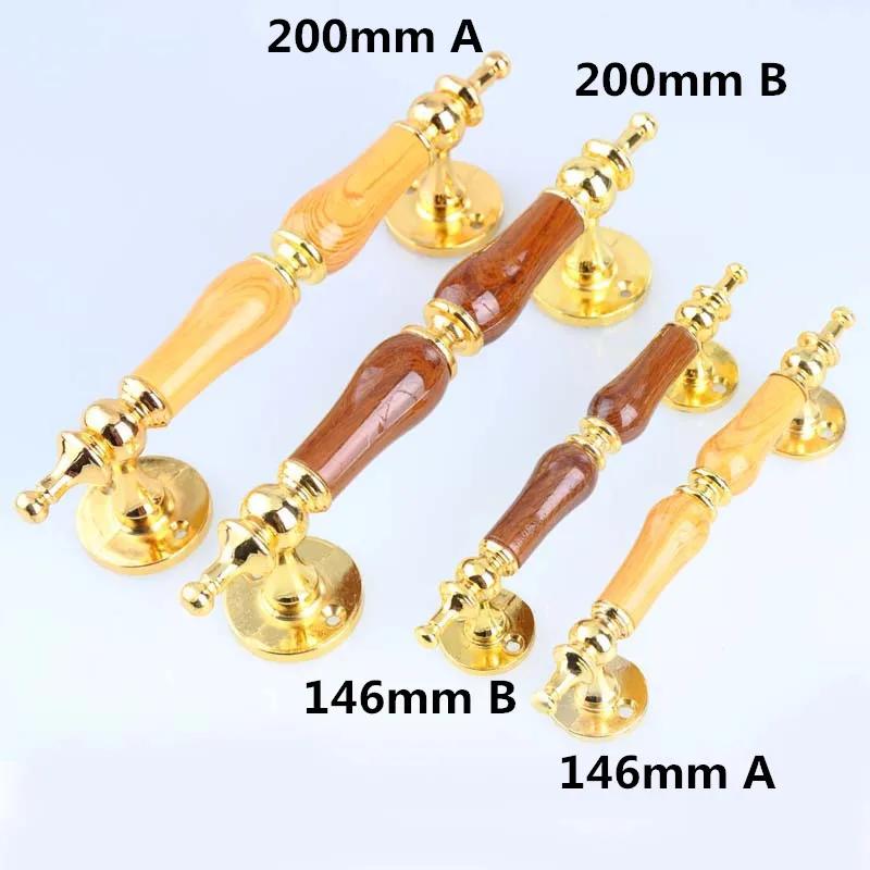 

200mm 146mm Modern simple unfold install gold room wooden door handles ,wooden kitchen cabinet wardrobe door pulls handles