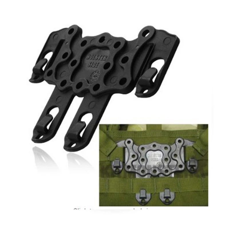 Gun Accessories  Tactical Military Molle Strike CQC Style Speed Clip Platform Hard Holster Ambidextrous Strike Holster Paddle