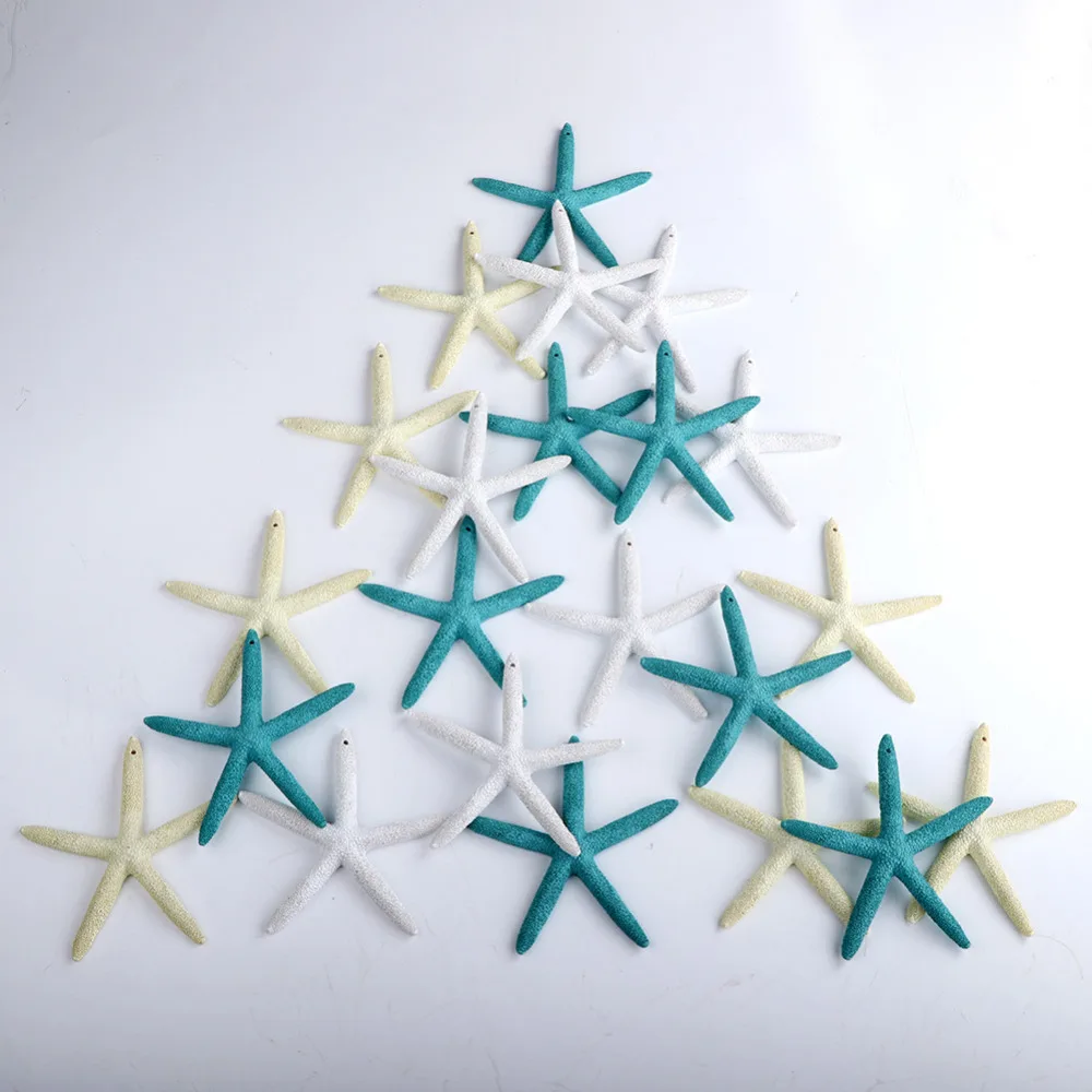 OurWarm 20 шт., украшения для рождественской елки в виде морской звезды из смолы, подвесные украшения для дома, пять пальцев, пляжные вечерние принадлежности