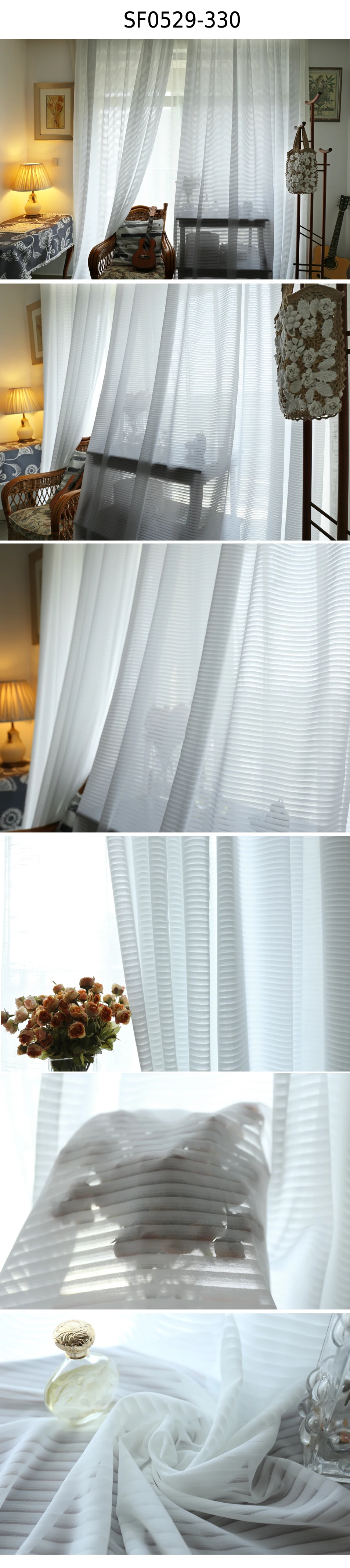 Современный стиль, роскошная шифоновая Тюлевая занавеска в серую полоску для гостиной, мягкая занавеска на окно, белая полосатая прозрачная занавеска для спальни