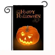 Горячий пользовательский Тыква Хэллоуин АТМОСФЕРОСТОЙКОЕ украшение Садовый флаг 12x18 дюймов S915