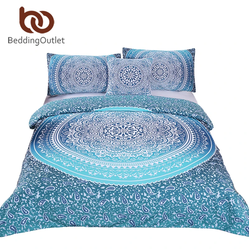 Beddingoutlet Luxury Boho Bedding Set Crystal Arrays Duvet Cover