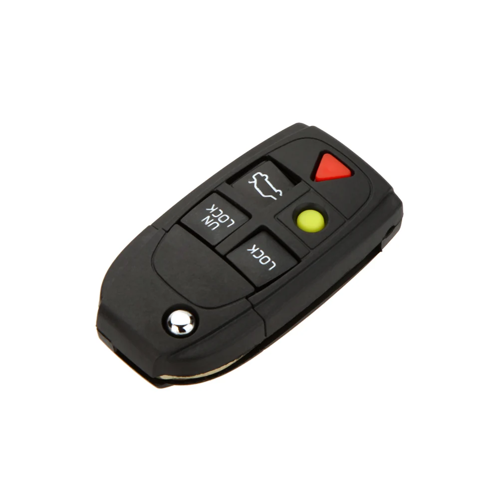 5 Buttons Flip Folding Car Key Shell Replacement for Volvo XC70 XC90 V50 V70 S60 Car Key Case