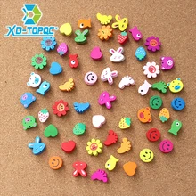 50 teile/los Neue Büro Thumbtacks Push Pins Farbige Karte Fotos Holz Pin Board Kork Büro & Schule Liefert Freies Verschiffen