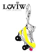 Роликовые коньки Шарм приспосабливать европейский браслет Для женщин стиль Шарм партия Серебряный DIY Интимные аксессуары для дамы подарок на день рождения breloque