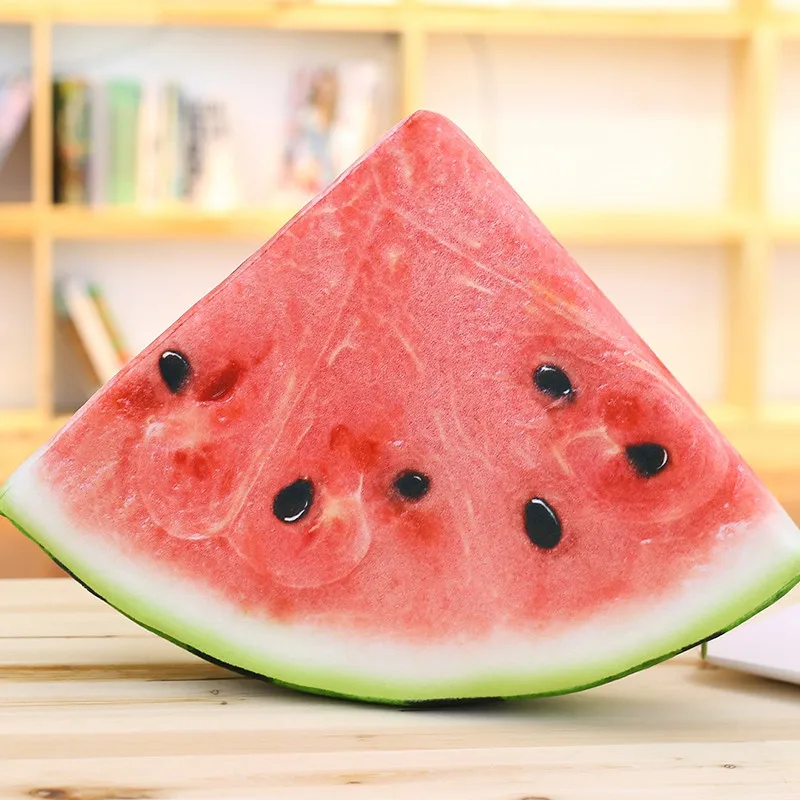 Креативное Моделирование фруктов губка фаршированный арбуз, киви Подушка летняя плюшевая еда для детей - Цвет: watermelon(quarter)