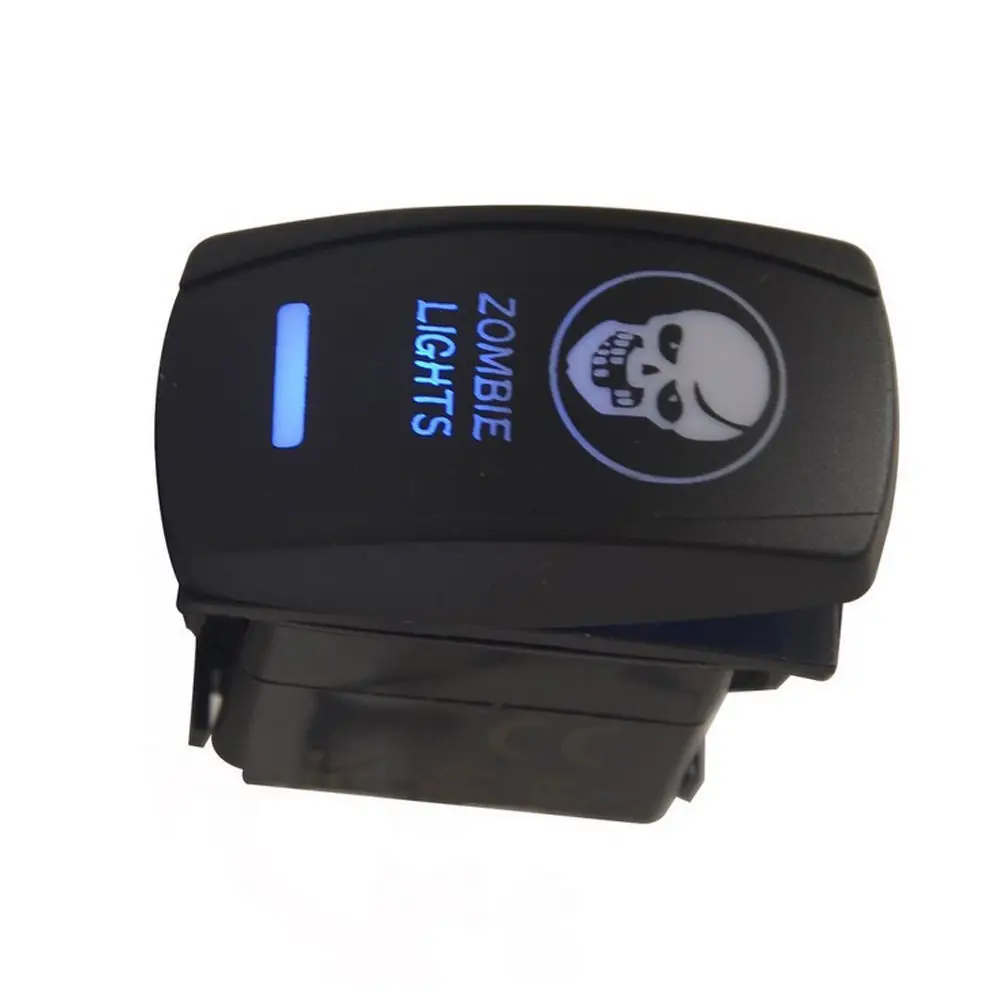 EE support 12V 20A автомобильный тумблер клавишный переключатель зомби синий
