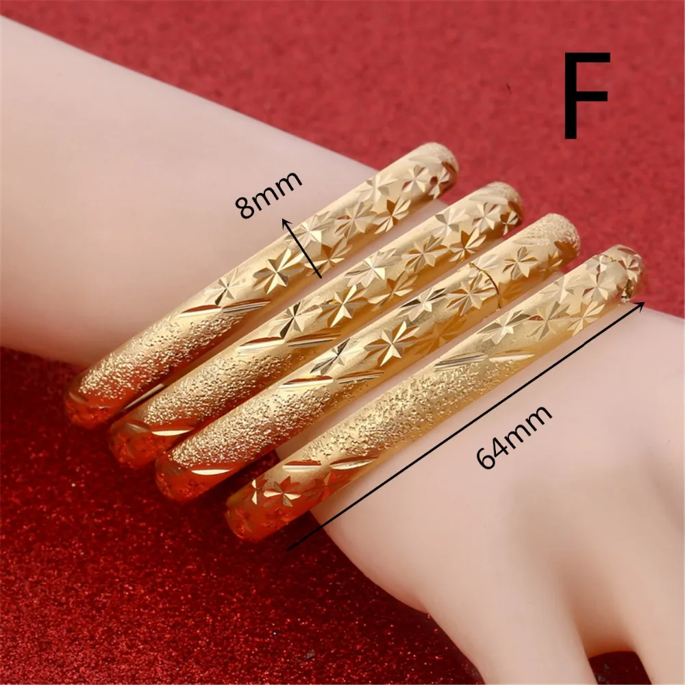Openable Gold Bangle Bracelet 64mm*8mm Width 1pcs for Women Men African European Ethiopia Girls Bride Gift bangle bracelet