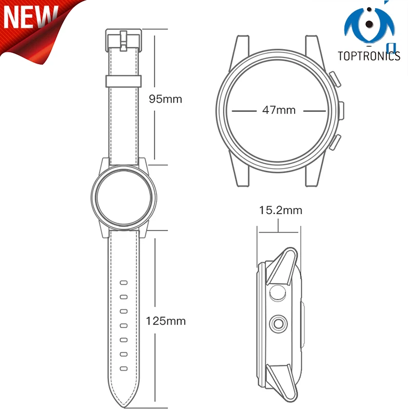  4G 1.6 Inch 3G+32G ROM 5MP Camera IP67 Waterproof Luxury Smart Watch Sport GPS Watch MTK6739 Smartw