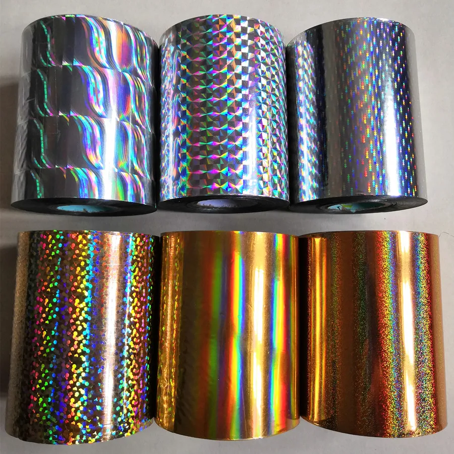 2 Rolls Holographic Foil Hot Stamping Foil Hot Press On Paper Or Plastic 8cm X120m Heat Stamping