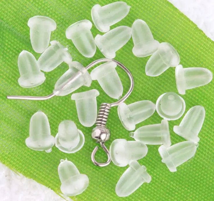

hot 500pcs Plastic Earring Back Ear plug earrings Accessories Ear Plugging DIY fashion Jewelry Findings