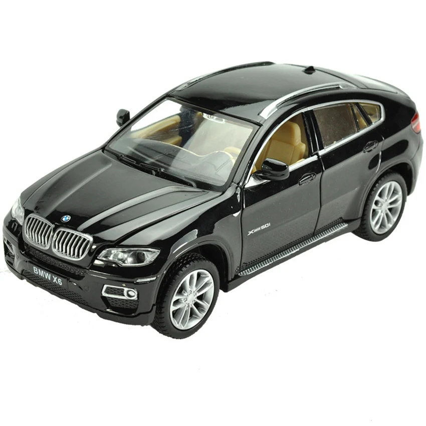 Kopen 132 X6 SUV Coupe Simulatie Speelgoed Voertuigen Model Lichtmetalen Trek Kinderen Speelgoed Echt Licentie Collection Gift Off Road auto Kids