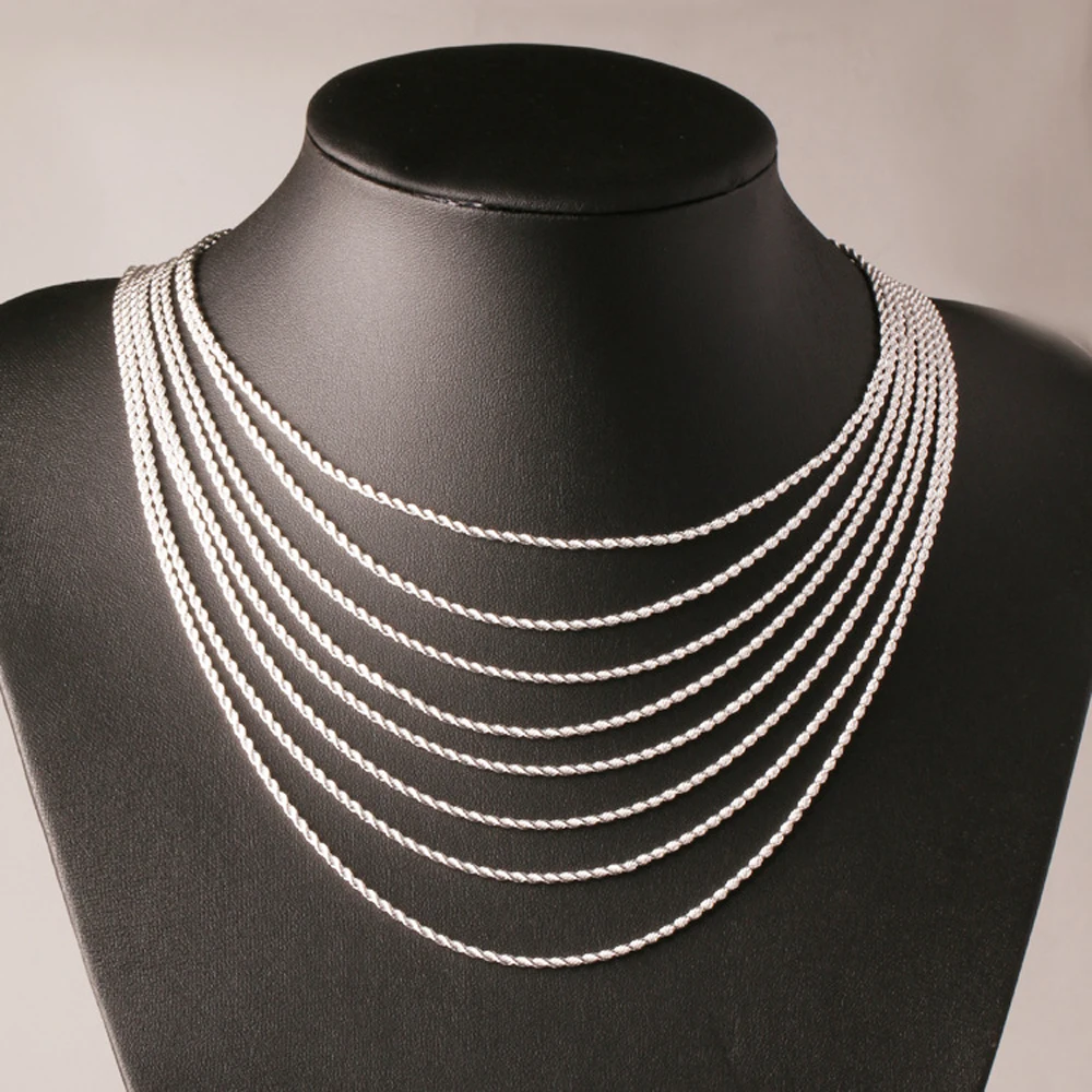 Мужское классическое ожерелье из серебра 925 пробы 5 шт.|fashion necklace|necklace fashionnecklace free