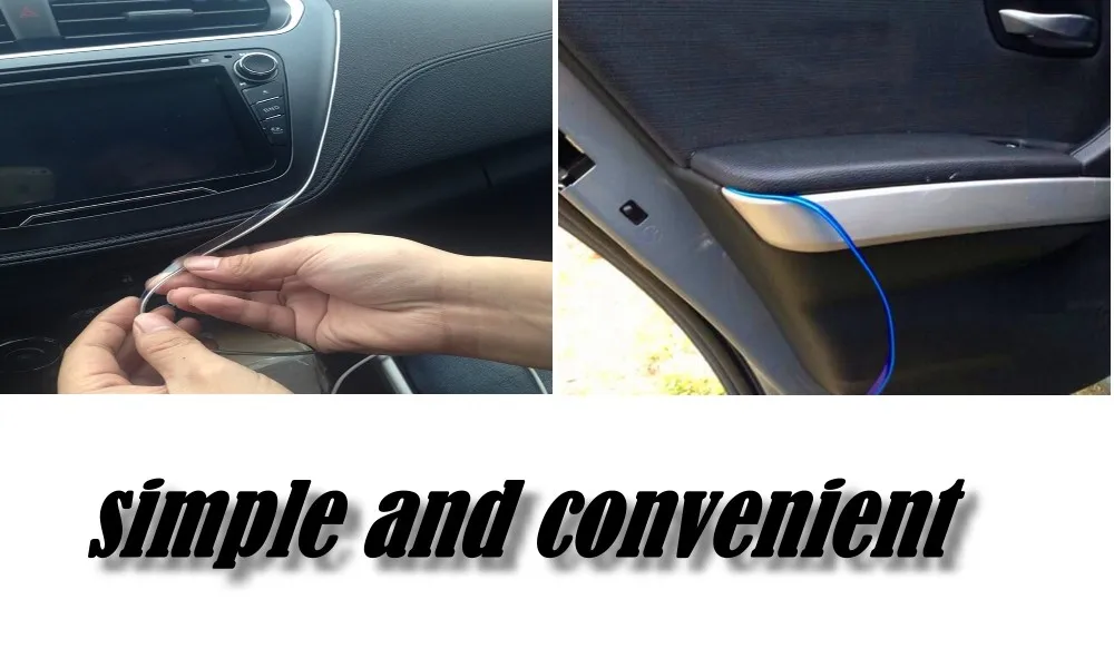 Easy DIY car Atmosphere EL cold light car interior modification For Volkswagen VW Caddy 2K 2004~2015 installation