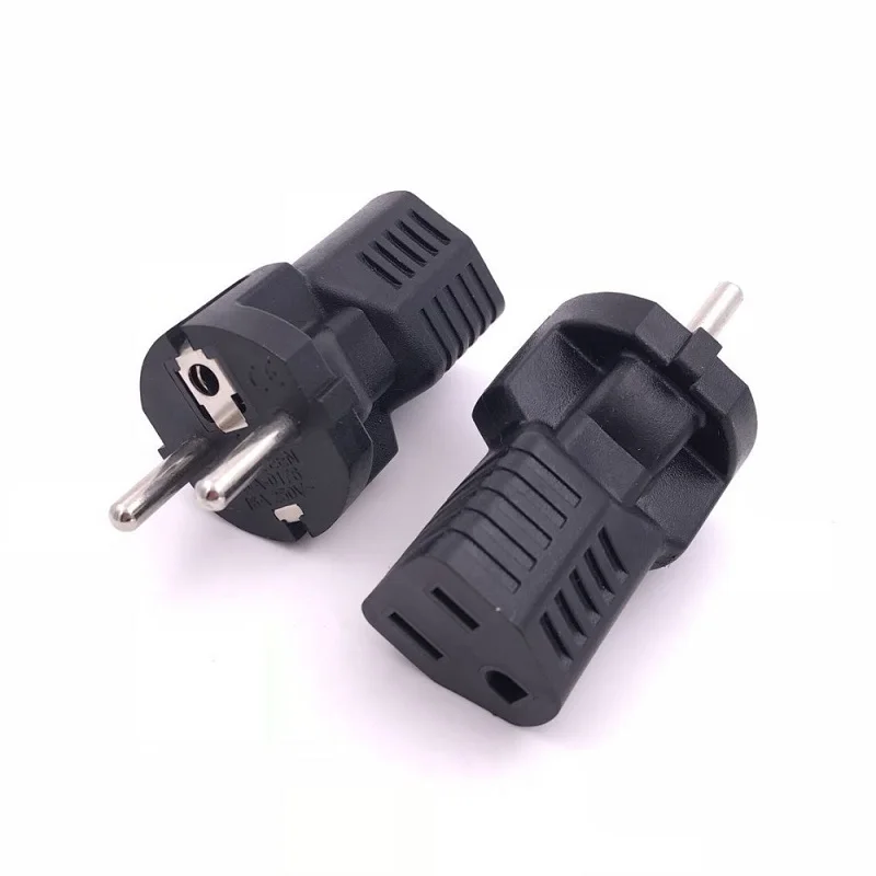 10PACK European Socket AC Power Adapter Neam US 5-15P To EU German Connector Converter Male Female Conversion Plug | Обустройство