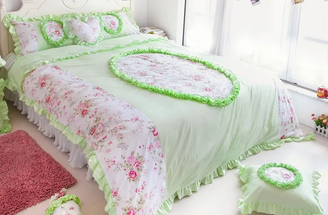 Le Princess Lace Quilt Twill Active Printing Cotton Bed Sheets Le Princess Lace Quilt Twill Active Printing Cotton Bed Sheets Series Fancy Bedding Sets