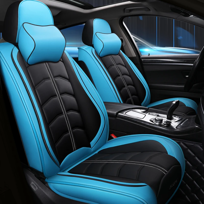 Чехол для сиденья автомобиля,(спереди+ сзади) универсальная подушка для сиденья, Старший кожа, в стиле спортивного автомобиля, автомобиль-Стайлинг для седан SUV