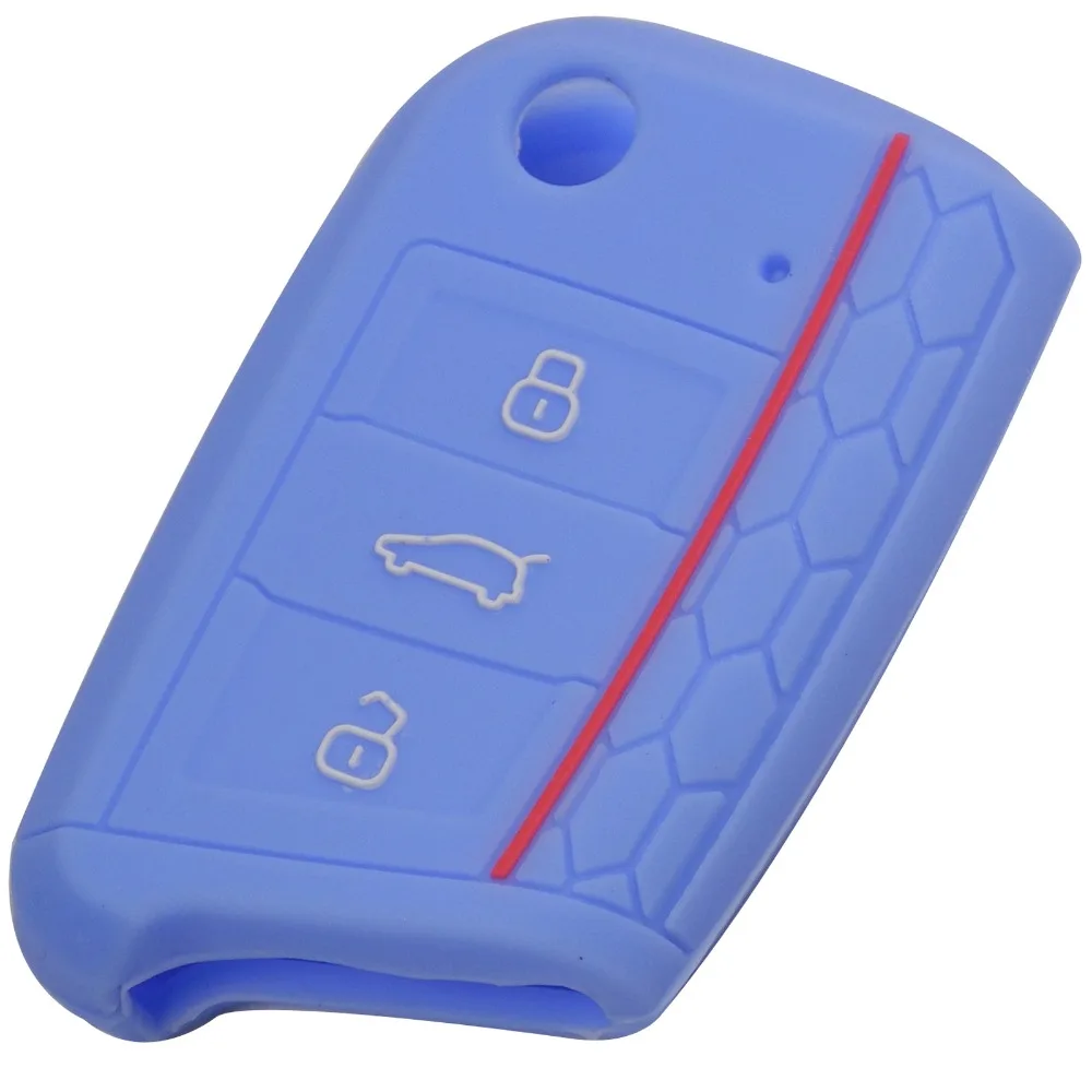 Keyforkess 50 pz/lotto nuovo coperchio chiave in Silicone per VW Golf 7 mk7 Skoda Octavia A7 custodia portachiavi in Silicone spedizione gratuita 12 aeProduct.getSubject()