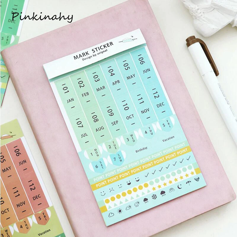 

8 pcs/pack Colorful Week Day aily Decorative Sticker Diary Album Label Sticker DIY Scrapbooking Stationery Stickers Escolar