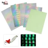 5 piezas Color mezclado holográfico película adhesiva cinta de Flash para señuelo de pesca Materail Metal duro cebos etiqueta engomada luminosa ► Foto 1/6