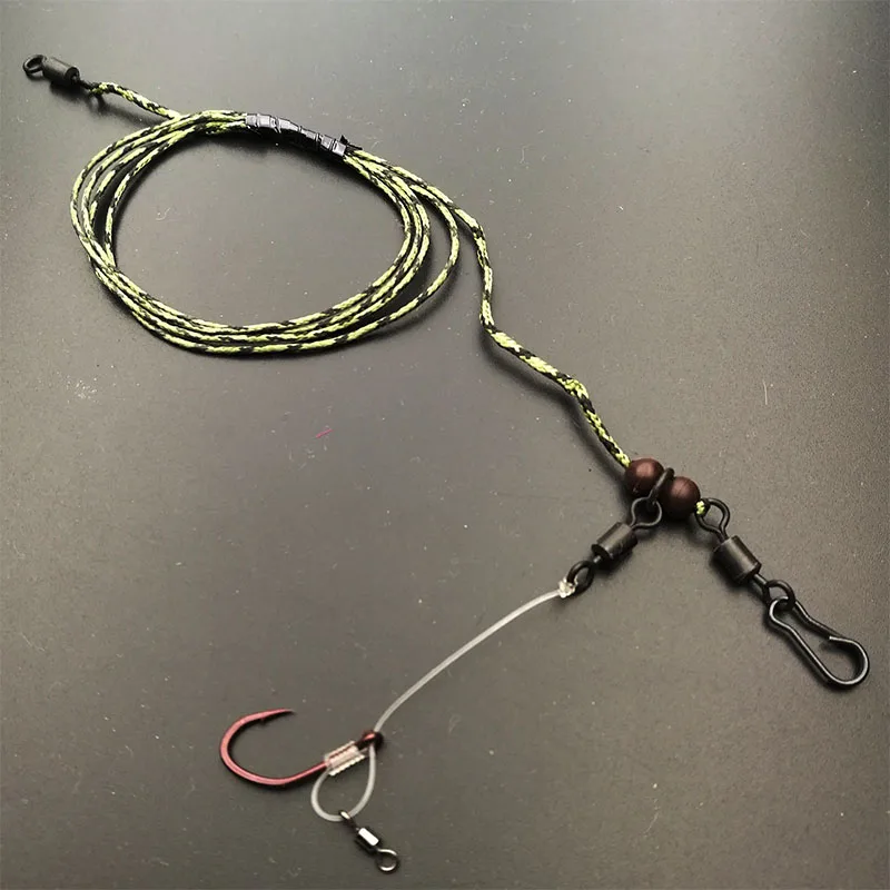 1 компл./упак. для рыбалки на карпа, основной линии Wih крюк совместно с набор рыболовных снастей стержень рыболовные снасти/чод rig волос rig