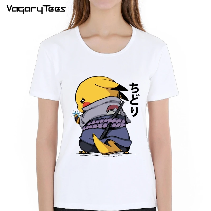 

Fashion Japan Anime Naruto T-shirt Mens Cartoon Pikachu Sasuke Uchiha Naruto T Shirt High Quality Hipster Cool Tops Tee