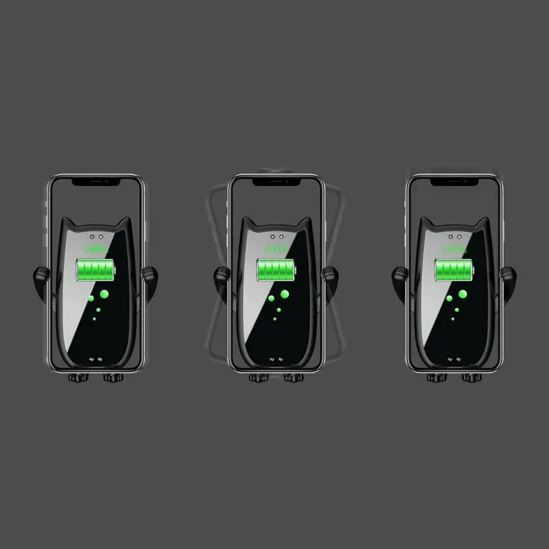 Для huawei P30 PRO iPhone XS Max samsung S10 xiaomi mi 10W QI Беспроводное Автомобильное зарядное устройство автоматический зажим Вентиляционное крепление держатель для телефона