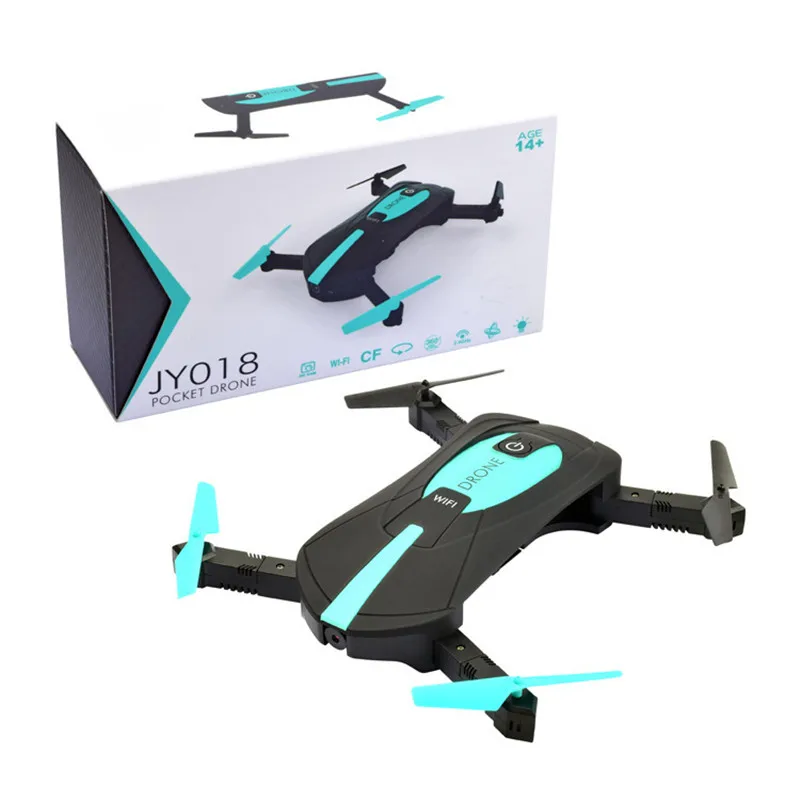 JY018 ELFIE WiFi FPV Quadcopter Foldable RC Quadcopter Drone Camera RC Drones with 0.3MP Camera Professional Helicopter