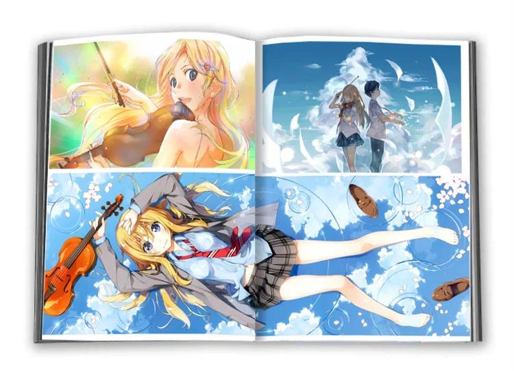 Your Lie in April коллекция красочная художественная книга Ограниченная серия Коллекционное издание фотоальбом картины аниме фотоальбом