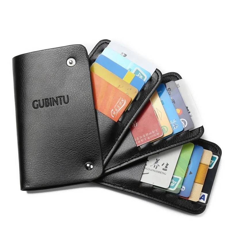 Fashion New 30 Bits Business Credit Card Holder Trunk Pu Leather Buckle Cards Holders Hasp ...