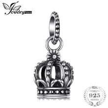 

Jewelrypalace 925 Sterling Silver Royal Crown Cubic Zirconia Dangle Beads Charms Fit Bracelets Gifts For Women Fashion Jewelry