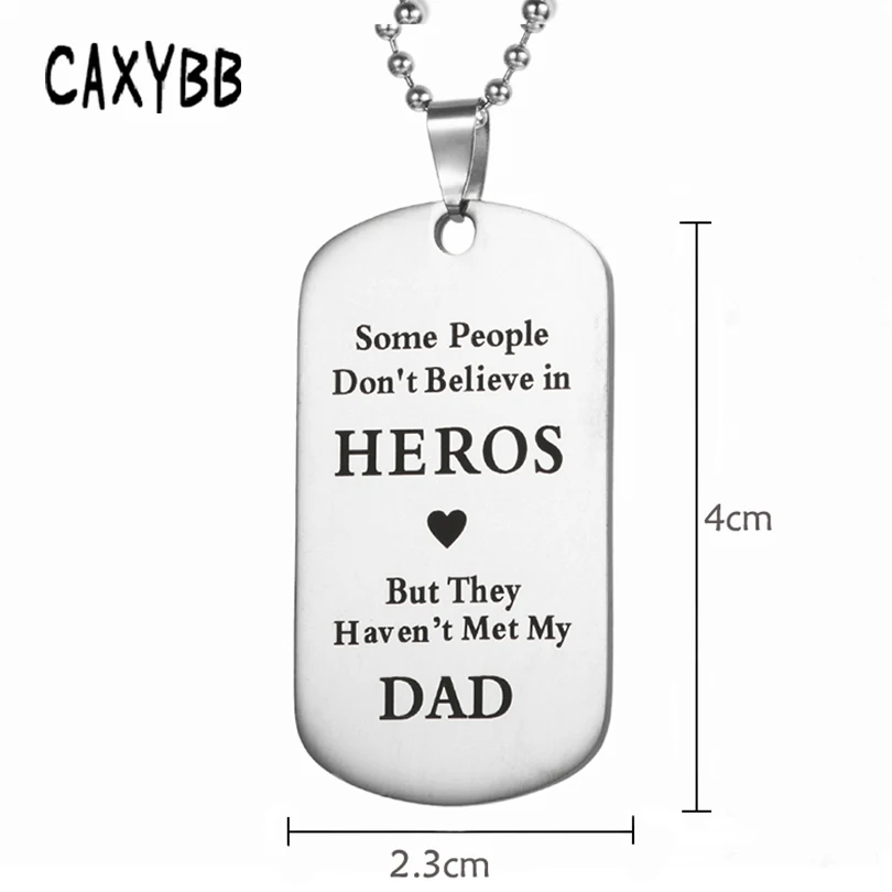 Caxybb амулеты военные мужские ожерелья из нержавеющей стали собака тег подвески