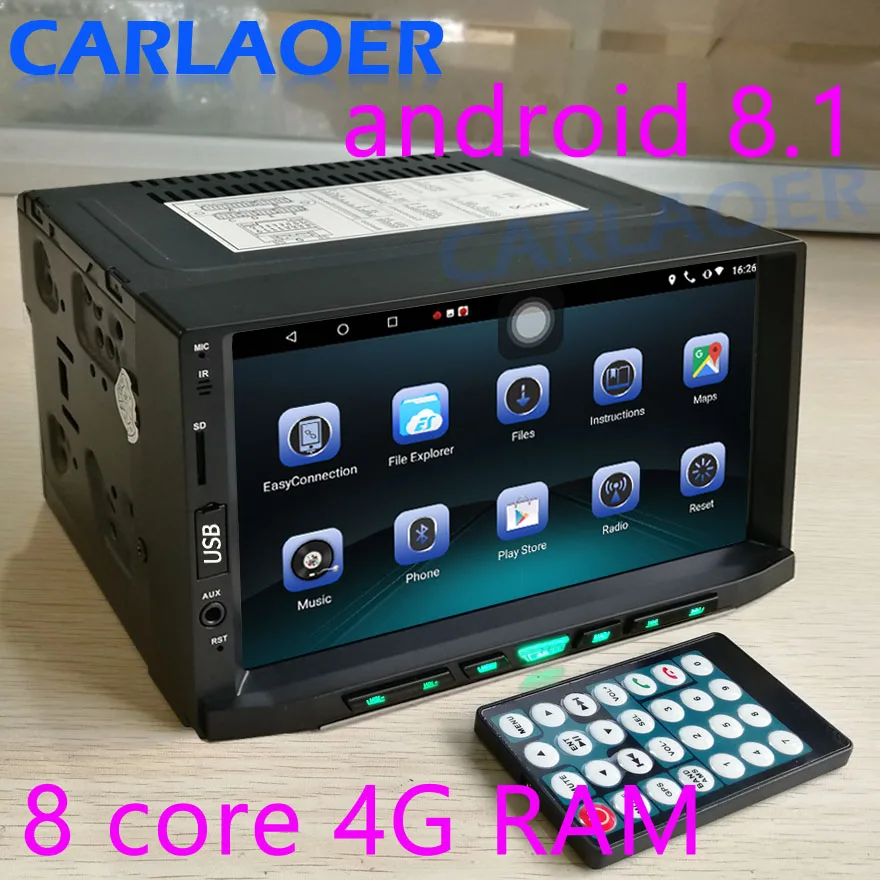 

Car Android 8.1 4G RAM 2 Din radio Multimedia Video Player Universal auto Stereo GPS IPS screen For Nissan Hyundai Kia toyata VW