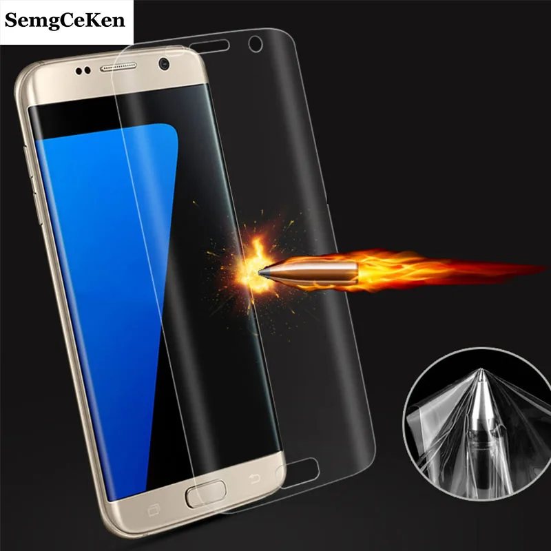 SemgCeKen полная 3d изогнутая Защитная пленка для экрана samsung galaxy s7 s 7 s7edge edge Прозрачная