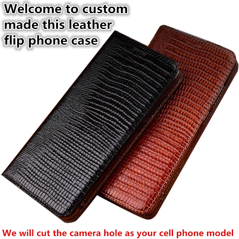  ND16 Lizard pattern genuine leather phone bag for Asus Zenfone 2 Laser ZE500KL case for Asus Zenfon