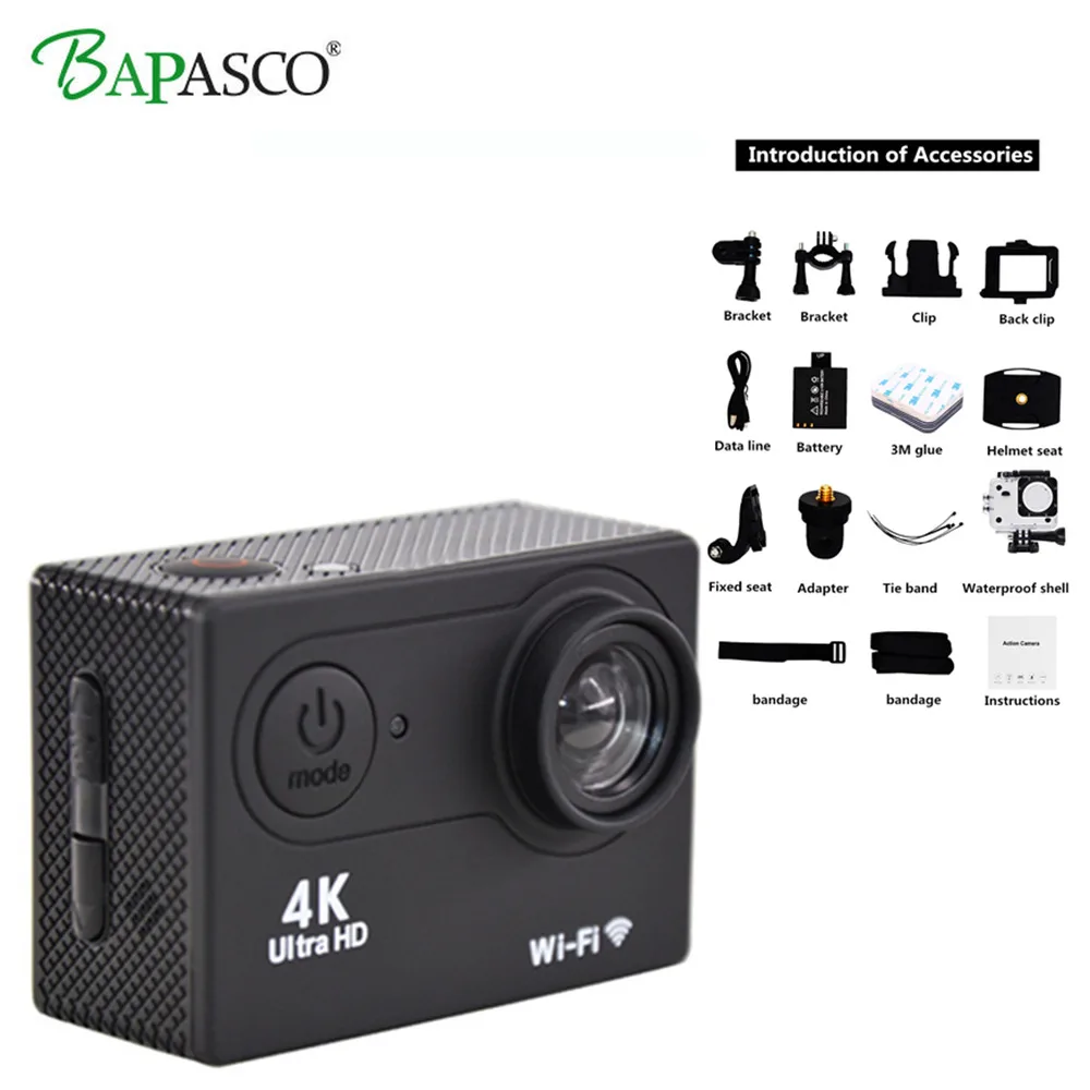 Wifi Экшн камера Ultra HD Mini Cam 4 K/25FPS 1080 p/60fps 720 P/120FPS Водонепроницаемая 2 4G Беспроводная с