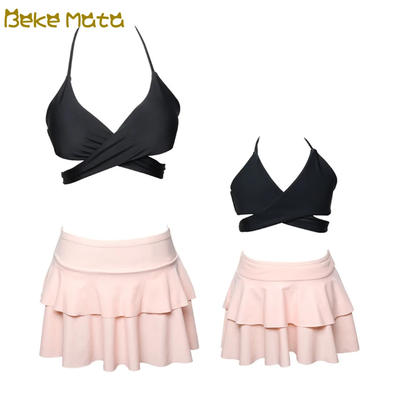 

BEKE MATA Family Matching Outfits Summer 2019 Fashion Mommy And Me Clothes Matching Mother Daughter Swimsuit Bikini Family Look