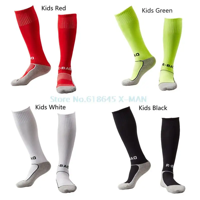 Knee Kids Football Socks Sports Boys Running Socce...