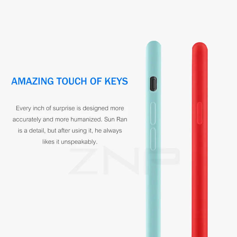 ZNP Original Soft Silicone Phone Case For iPhone 6 6s 7 8 Plus X XS max XR Cover Case For Apple iPhone X XS Max XR Shell Capa