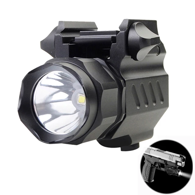 LED Tactical Strobe Gun Flashlight 320LM Pistol Handgun Torch Light