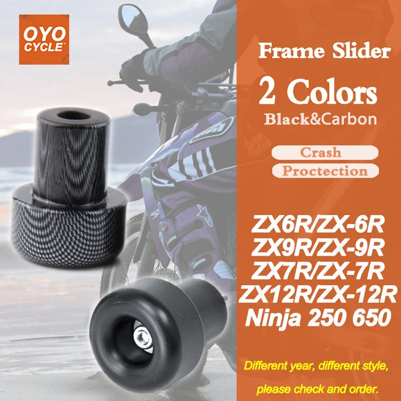 

For Kawasaki Ninja 650 EX650 650R 250 250R EX250R ZX6R ZX7R ZX9R ZX10R Frame Slider Crash Pad Falling Protection Motorcycle Part
