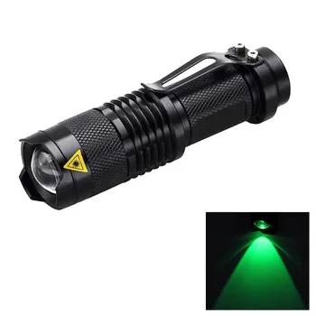 

mini Green Light LED Flashlight Zoomable Flashlight Torch 3-Mode Green LED Flahlight Torchlight LED Lamp Torch (AA/ 14500)