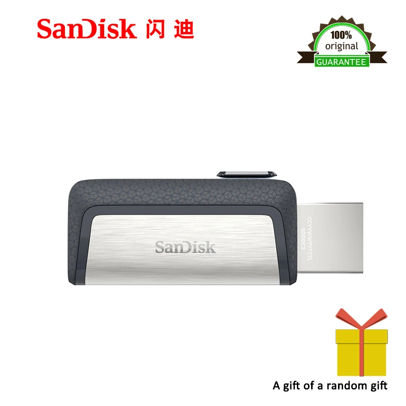 sandisk 128GB SDDDC2 экстремально высокая скорость тип-c USB3.1 двойной OTG USB флеш-накопитель 64GB флеш-накопитель 32GB16GB 130 м/с