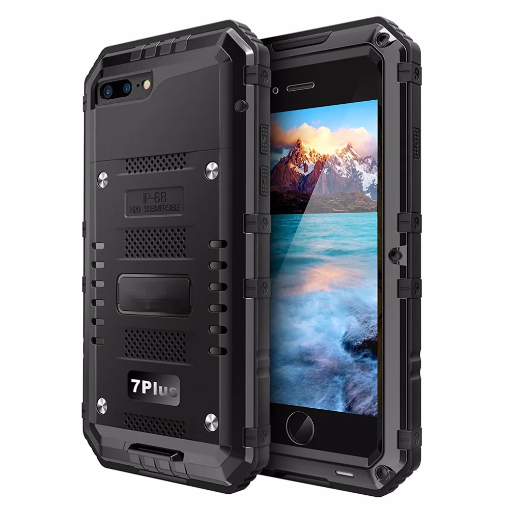 bilder für Voll Versiegelt Abdeckung IP68 Wasserdicht Stoßfest Wasserdicht Tauchen Metall Aluminium rüstung Fall für iPhone 7 Plus 6 6 s Plus 5 5 S bilder für Voll Versiegelt Abdeckung IP68 Wasserdicht Stoßfest Wasserdicht Tauchen Metall Aluminium rüstung Fall für iPhone 7 Plus 6 6 s Plus 5 5 S