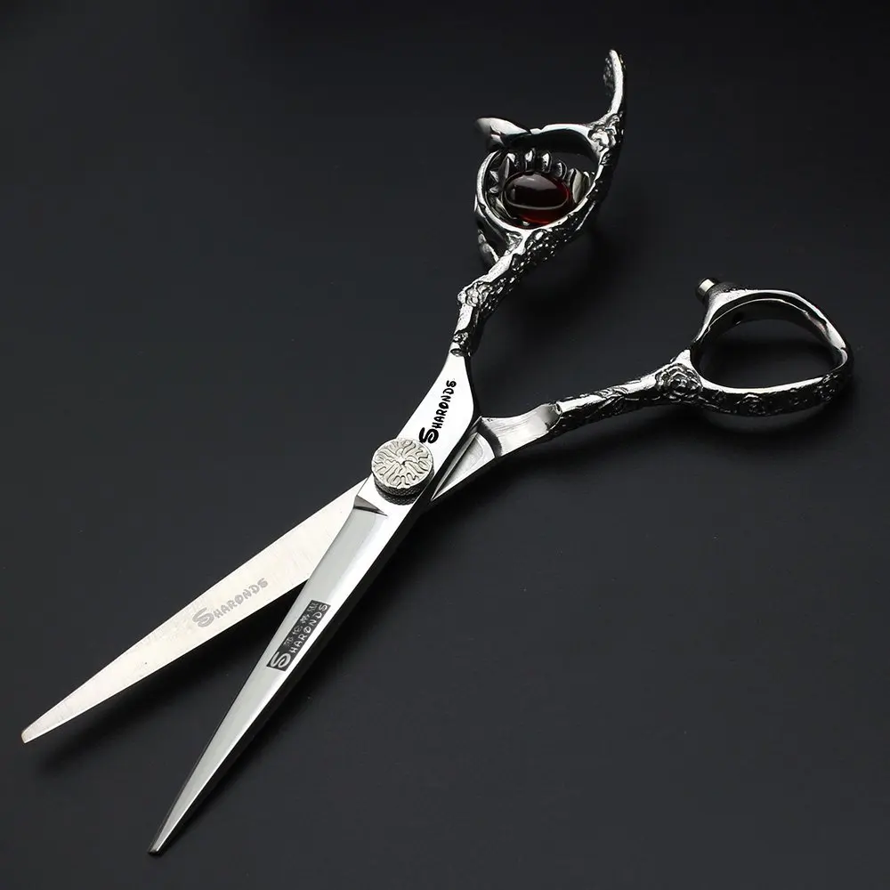 6-inch Японии 440c Sharp Парикмахерские ножницы Салон Парикмахерская истончение бритва набор Нержавеющая сталь