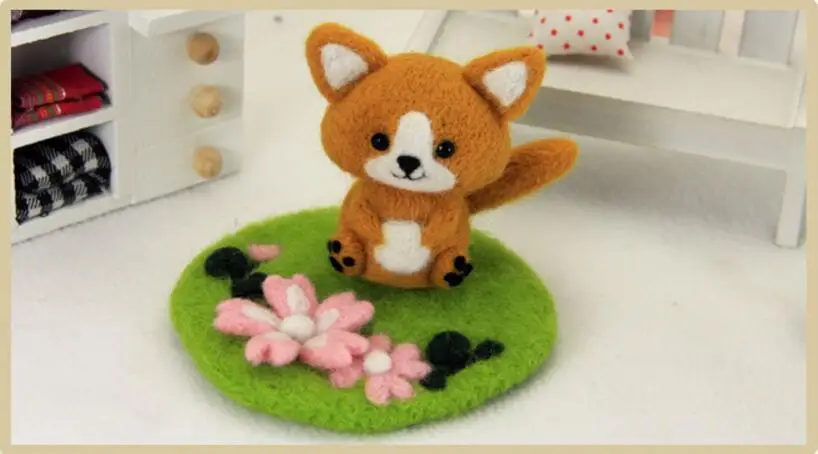 Кукла для газонов шерсть валяние рукодельный набор животные войлок ремесло